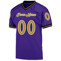 Custom Football Jersey - Purple Old Gold-Black Mesh Authentic Throwback