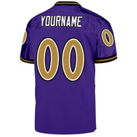 Custom Football Jersey - Purple Old Gold-Black Mesh Authentic Throwback