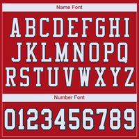 Custom Football Jersey - Red White-Navy Mesh Authentic