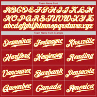 Custom Baseball Jersey - Red White-Gold Authentic