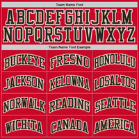 Custom Basketball Jersey - Red Black-White Authentic Throwback