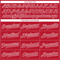 Custom Baseball Jersey - Red Red-White Christmas 3D Authentic