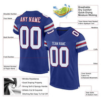 Custom Football Jersey - Royal White-Red Mesh Authentic