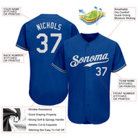 Custom Baseball Jersey - Royal White Authentic