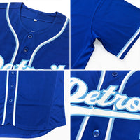 Custom Baseball Jersey - Royal White Authentic