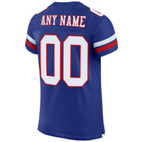 Custom Football Jersey - Royal White-Red Mesh Authentic