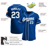 Custom Baseball Jersey - Royal White-Light Blue Authentic