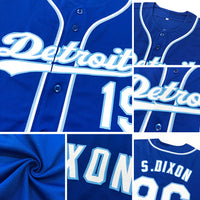 Custom Baseball Jersey - Royal White-Light Blue Authentic