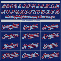 Custom Baseball Jersey - Royal Light Blue-Red Authentic