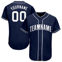 Custom Baseball Jersey - Navy White