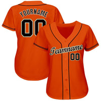 Custom Baseball Jersey - Orange Black Cream-Old Gold