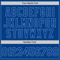 Custom Baseball Jersey - White Royal-Light Blue Authentic Split Fashion