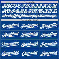 Custom Baseball Jersey - White Royal-Light Blue Authentic Split Fashion