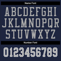Custom Football Jersey - Navy Gray-White Split Fashion