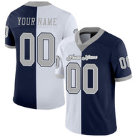Custom Football Jersey - Navy Gray-White Split Fashion