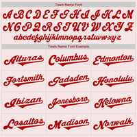 Custom Baseball Jersey - White Red Pinstripe Red-White Authentic Throwback Rib-Knit