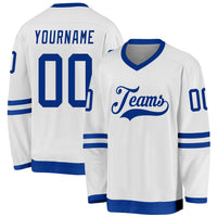 Custom Hockey Jersey - White Royal